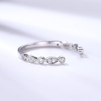Bague de Mariage en Diamant Art Déco en Or Blanc 14k et 18k