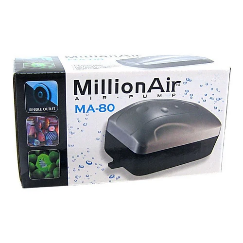 Via Aqua, Million Air Pump, MA80 - 1 Air Outlet (10 Gallon Tank) — Aquarium Accessories