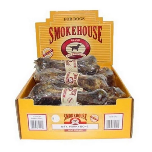 Smokehouse, Treats Meaty Pork Bone, 1 Pack (Count of 12)