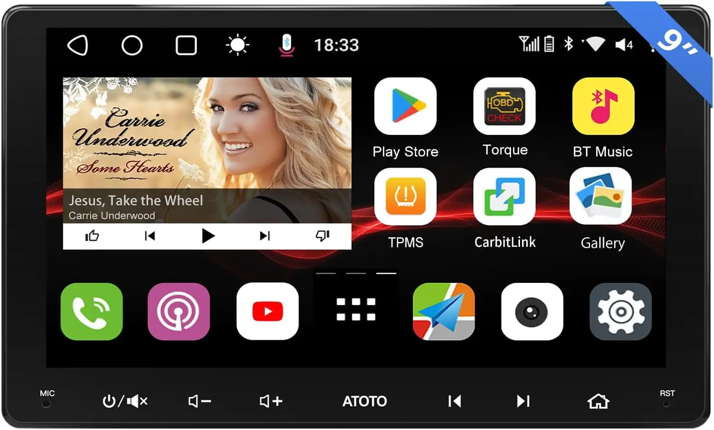 Atoto S8G2094MS Autoradio Android Double Din 9" à 8 cœurs — Autoradios et unités principales