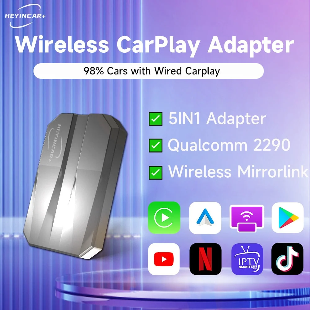 Adaptateur Bluetooth CarPlay Sans Fil Encalife pour Divertissement Auto — Adaptateur Bluetooth pour voiture