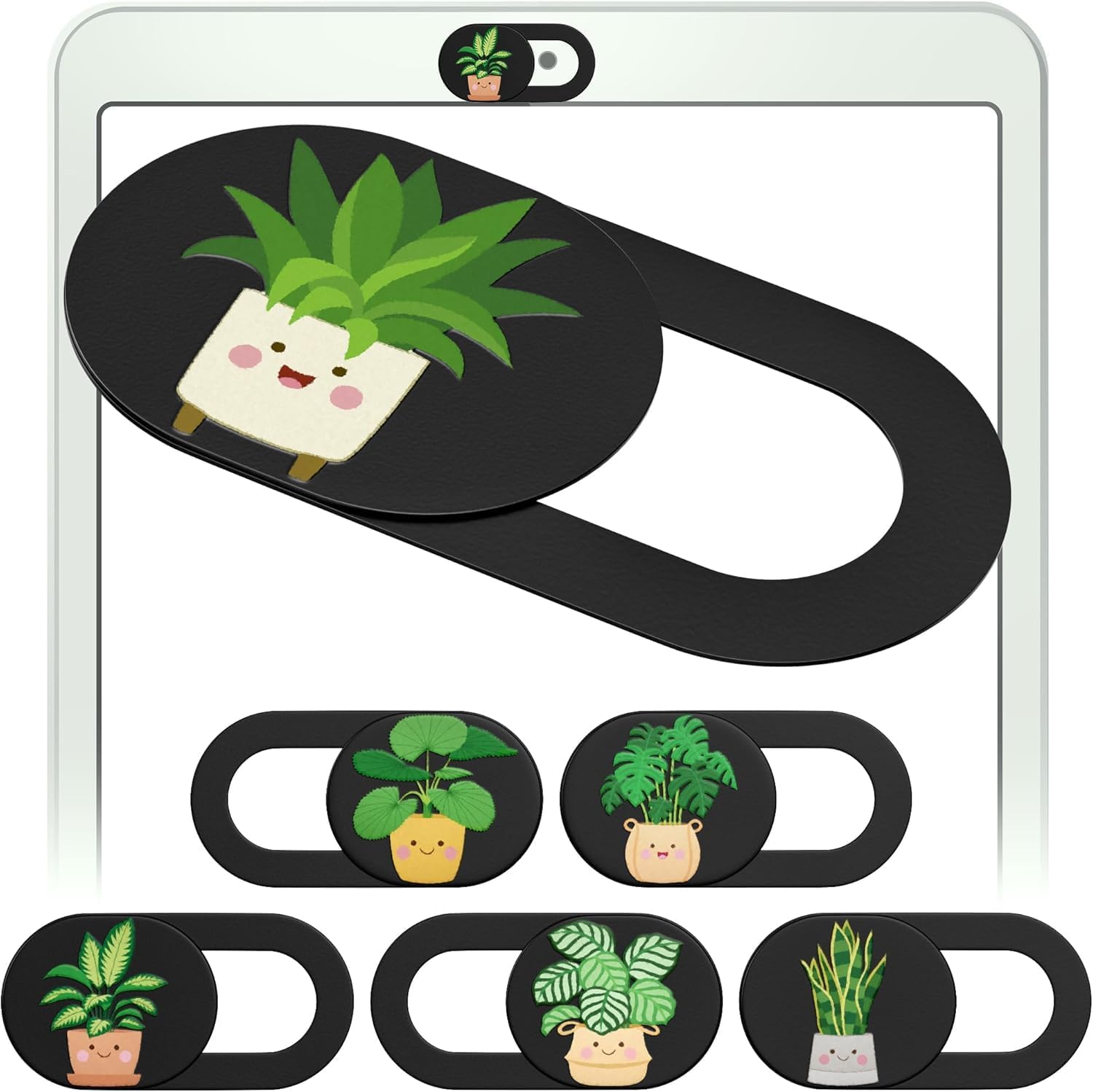 Cache-caméra MESMOS coulissant – Design plante — Accessoires pour ordinateurs portables