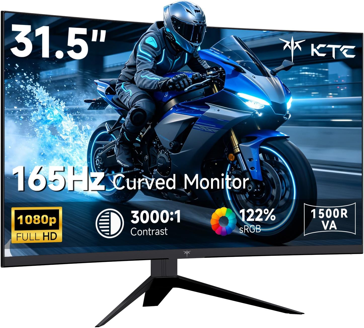 Moniteur Gamer KTC 32" FHD Incurvé 165Hz 1ms — Écrans d'ordinateur