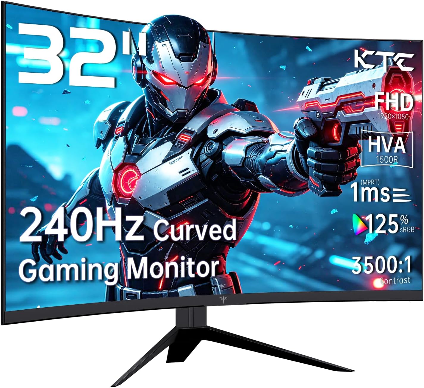 KTC 32" 240Hz Curved Gaming Monitor 1ms H32S17F — Computer Monitor