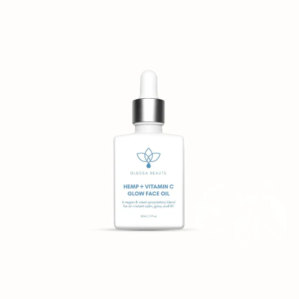 Huile Visage Éclatante au Chanvre et à la Vitamine C par Olecea ™ — Hydratant pour le visage