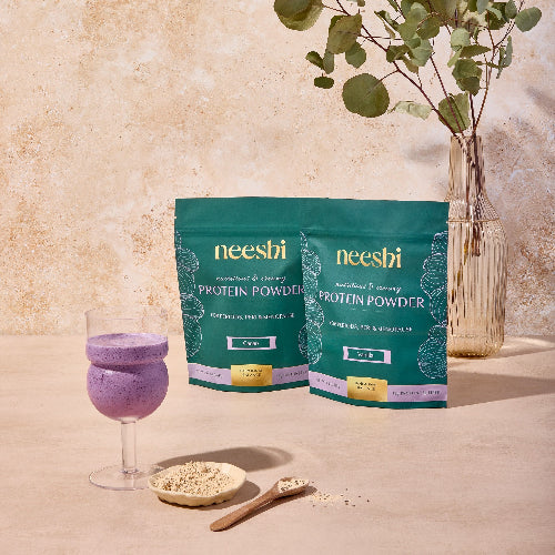 Neeshi Protein Powder Vanille - 4 sachets d'approvisionnement en cycle complet — Suppléments de bien-être