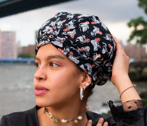d'hair Aqua Leisure Turban - Black Mermaid — Hair Growth & Scalp Devices