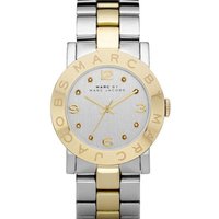 Marc Jacobs MBM3139 Amy Silver Two-Tone Women's Watch — Womens Watches