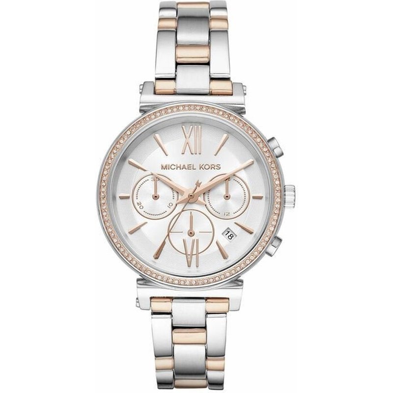 Montre Michael Kors MK6558 Sofie chronographe avec cadran argenté pour femme — Montres pour femmes
