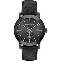 Burberry BU9906 City Black Leather Strap Men's Watch — Mens Watches
