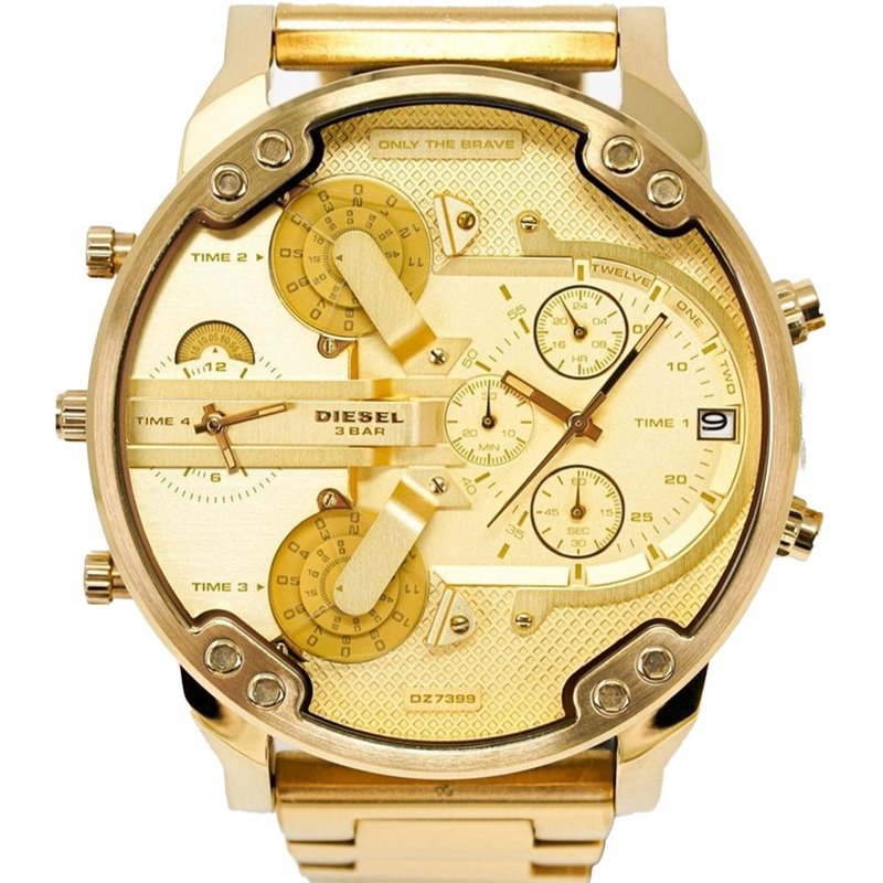 Montre Diesel DZ7399 Mr Daddy 2.0 pour homme, ton or jaune — Montres pour hommes