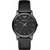 Emporio Armani AR1732 Luigi Black Leather Strap Men's Watch