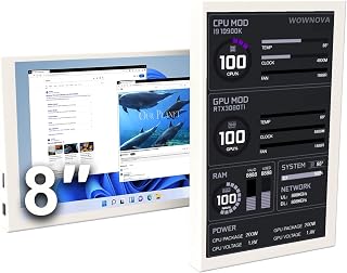WOWNOVA 8 Inch LCD Screen PC Case Temperature Monitor — Computer Monitor
