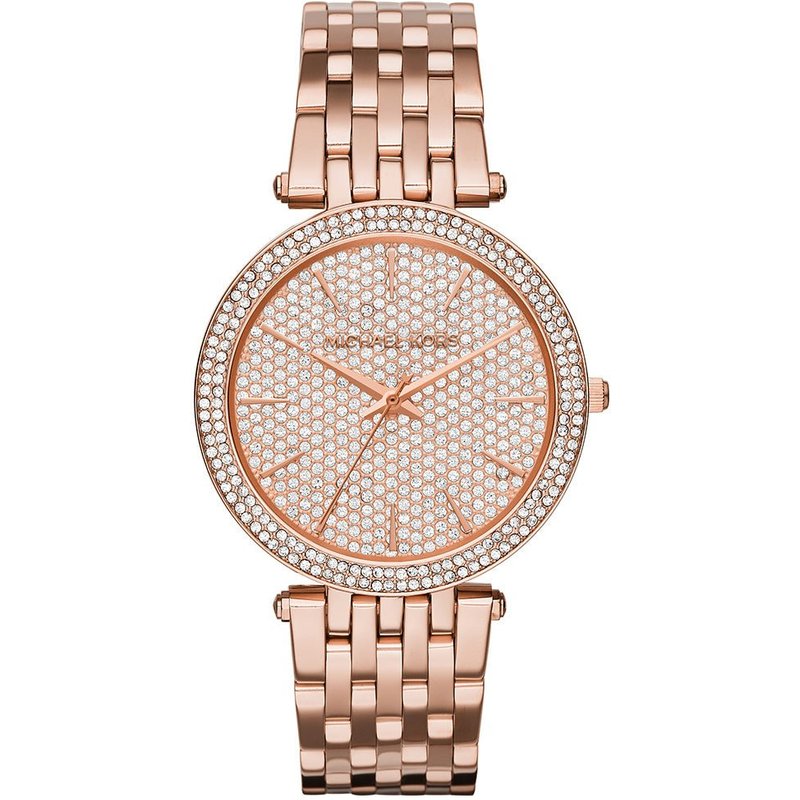 Montre pour femme Michael Kors MK3439 Darci pavé d'or rose — Montres pour femmes