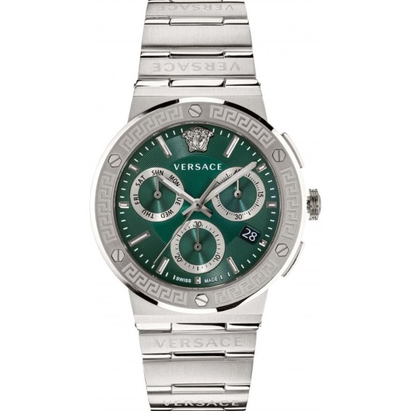 Montre de luxe pour homme Versace VEZ900121 Greca Logo Chrono — Montres pour hommes