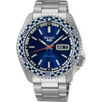 Seiko 5 Sports SRPK65K1 Automatic Men's Watch Blue Checker Flag — Mens Watches