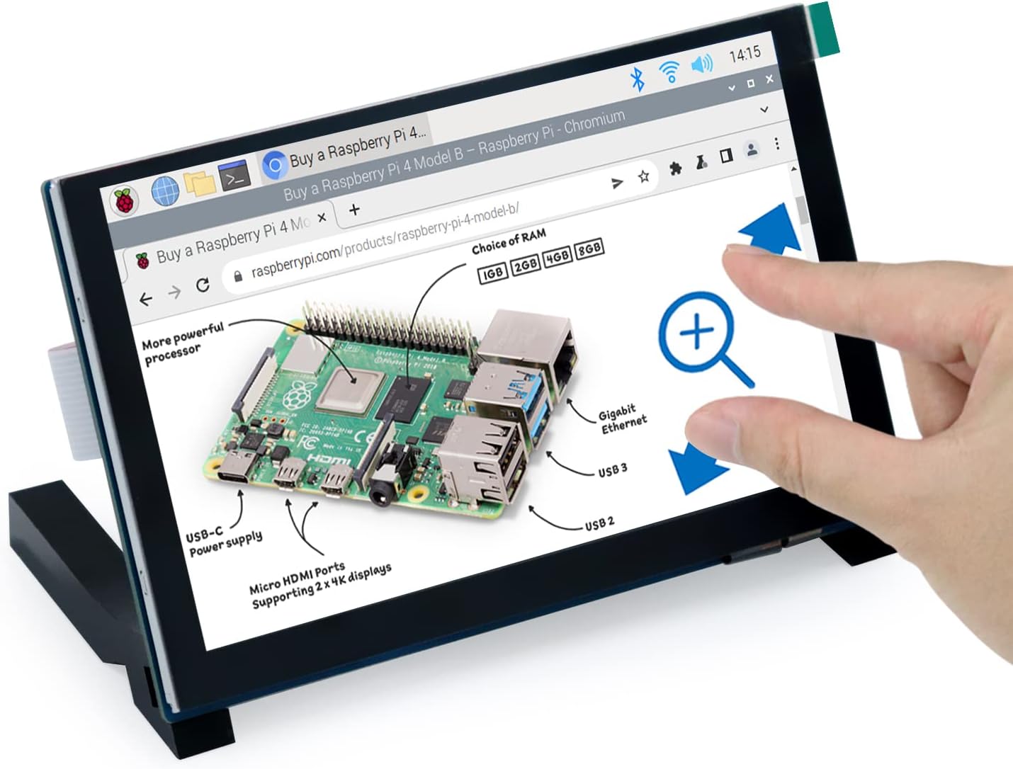 Écran Tactile Freenove 5 Pouces pour Raspberry Pi — Écrans d'ordinateur