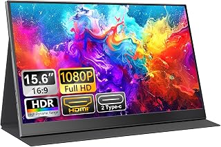 UFYQL Écran portatif 15,6" 1080P IPS USB-C HDMI