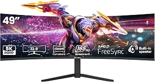 CRUA 49" Curved Gaming Monitor 165Hz 5120x1440 — Computer Monitor