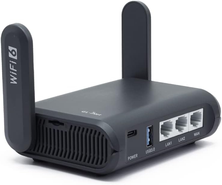 GL.iNet GL-AXT1800 Slate AX Dual-Band Wi-Fi 6 Portable Router — Wifi Router