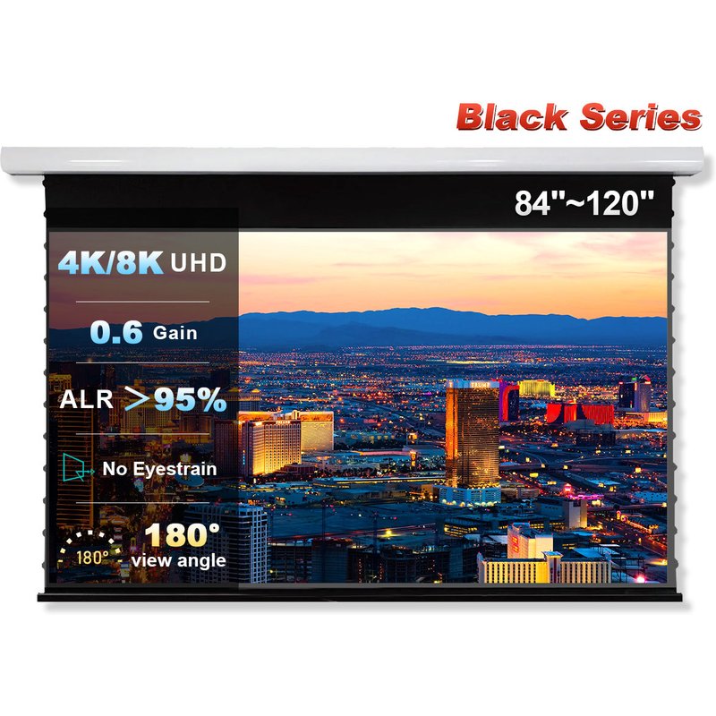 Écran de projecteur motorisé ALR Slimline Black Series de NothingProjector — Écrans de projection