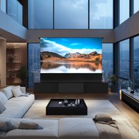 Shore Black Motorized Laser TV Cabinet for 100-120" Screens