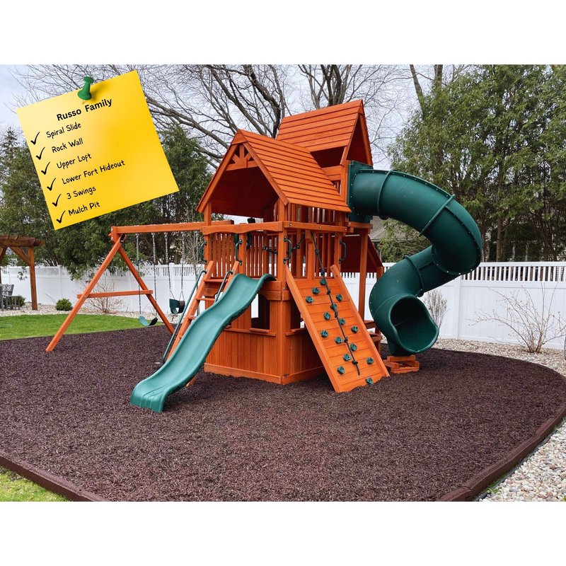 Playground One!® Deluxe Fort High Roller with Wood Roof — Playground & Swing Sets
