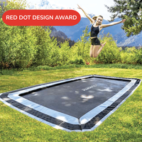 NORTH® Inground 17 x 12 Rectangle Trampoline — Playground & Swing Sets