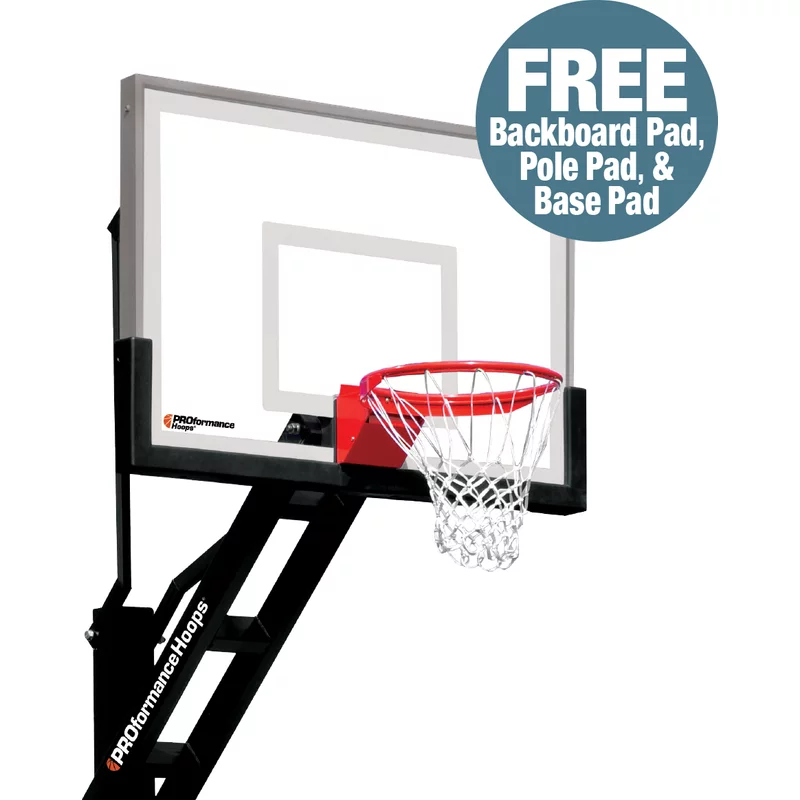 PROview® 554 Fixed Height Basketball Backboard and Pole — Playground & Swing Sets
