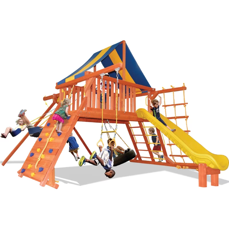 Turbo Original Playcenter Combo 2 XL - Blue Yellow — Playground & Swing Sets
