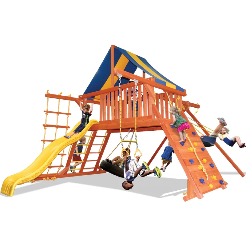 Playground One!® Original Playcenter Combo 2 XL - Bleu Jaune — Aires de jeu et balançoires