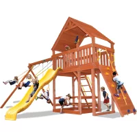 Original Fort Combo 2 XL Wood Roof - Blue Yellow