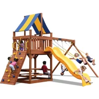 Playground One!® Original Fort Combo 2 - Blue Yellow with Slide