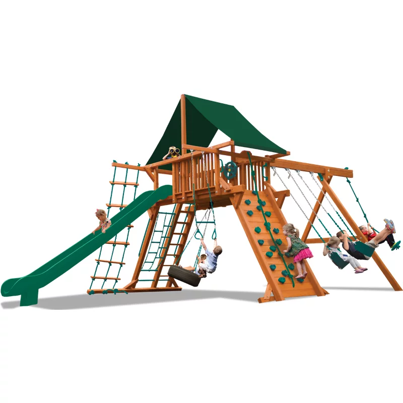 Playground One!® Supreme Playcenter Combo 2 XL - Solid Green — Playground & Swing Sets