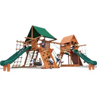Turbo Deluxe Dual Swing-O-Saurus - Green with Yellow Slides