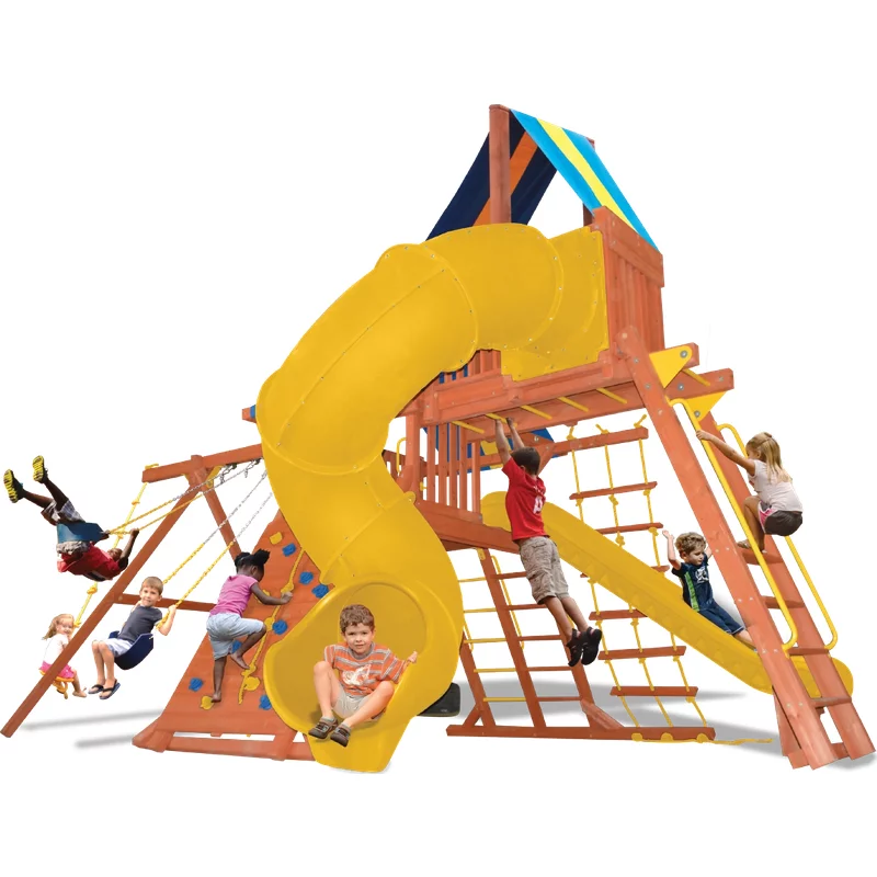 Turbo Original Playcenter Combo 5 - Vert avec Glissade Jaune — Aires de jeu et balançoires