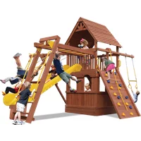 Turbo Deluxe Fort Combo 3 avec Maison de Jeu - Vert avec Glissade Jaune