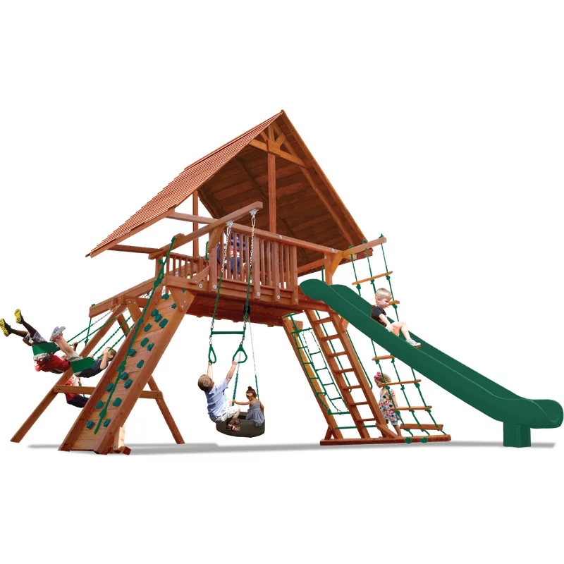 Playground One!® Extreme Playcenter Combo 2 with Wood Roof — Playground & Swing Sets