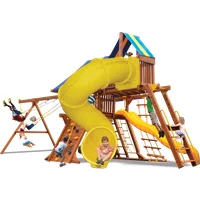 Playground One!® Combo Deluxe Playcenter 5 - Vert Solide avec Glissades