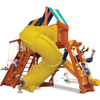 Playground One!® Supreme Fort Combo 5 - Green with Yellow Slides