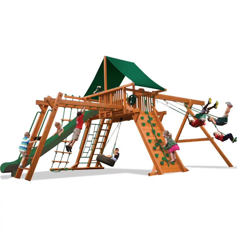 Playground One!® Extreme Playcenter Combo 3 - Vert Solide avec Glissade
