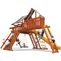 Playground One!® Extreme Playcenter Combo 4 - Vert avec toboggan jaune