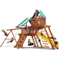 Turbo Deluxe Playcenter Combo 4 - Vert uni avec glissade jaune