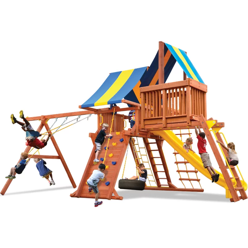 Playground One!® Supreme Playcenter Combo 4 - Solid Green — Playground & Swing Sets