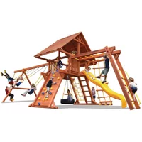 Playground One!® Combo Deluxe Playcenter 3 avec toit en bois