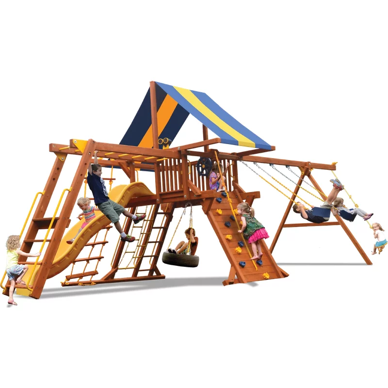 Playground One!® Deluxe Playcenter Combo 3 - Blue Yellow