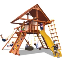 Playground One!® Deluxe Playcenter Combo 2 with Wood Roof