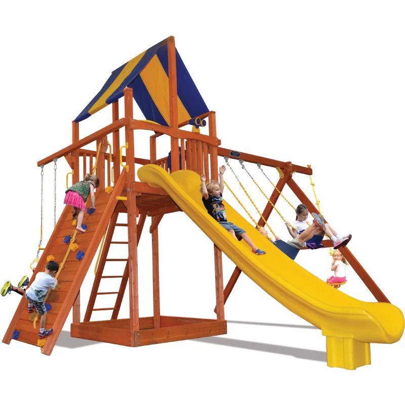 Playground One!® Supreme Fort Combo 2 - Vert avec Toboggan — Aires de jeu et balançoires