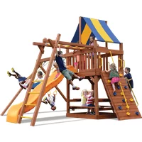 Playground One!® Original Fort Combo 3 - Green with Yellow Slide