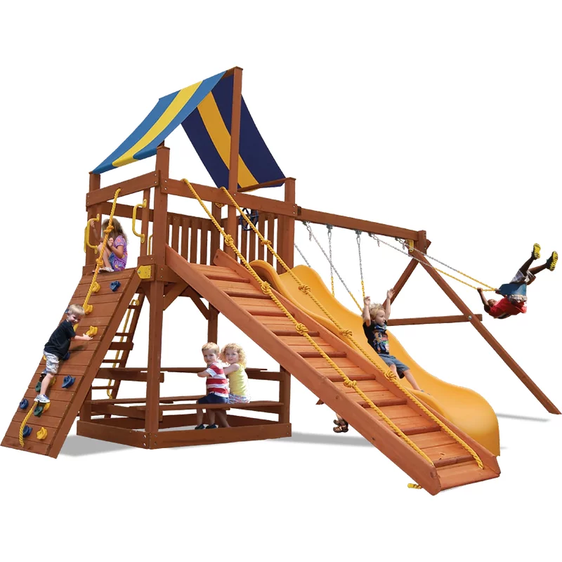Playground One!® Original Fort Combo 2 with Deluxe Ramp — Playground & Swing Sets